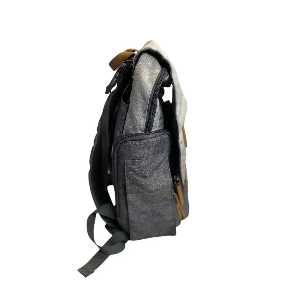 EDDIE BAUER 1st Adventure Cascade Backpack Baby Diaper Bag Gray Insulated Pocket - Picture 6 of 8